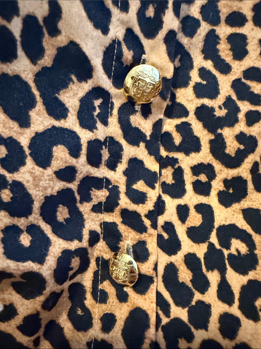 Talbots Leopard Print Short Sleeve Dress in Tan and Black - Picture 8 of 9